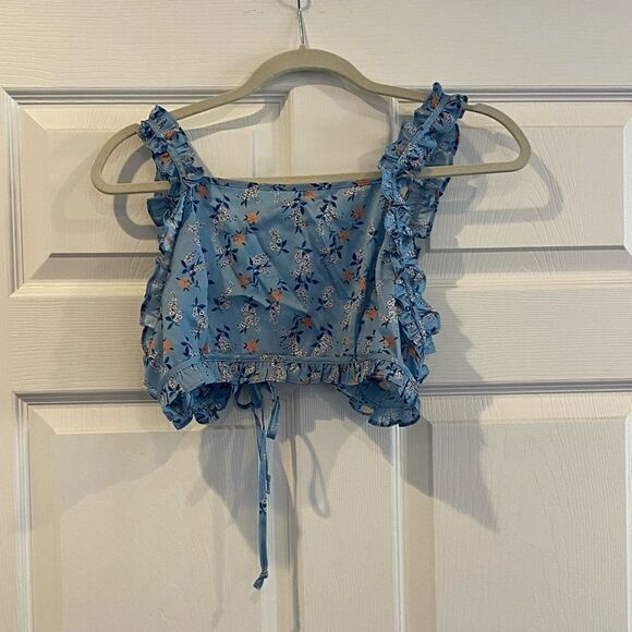 For Love and Lemons Spring Bloom Ruffle Crop Top & Shorts - Picture 8 of 11